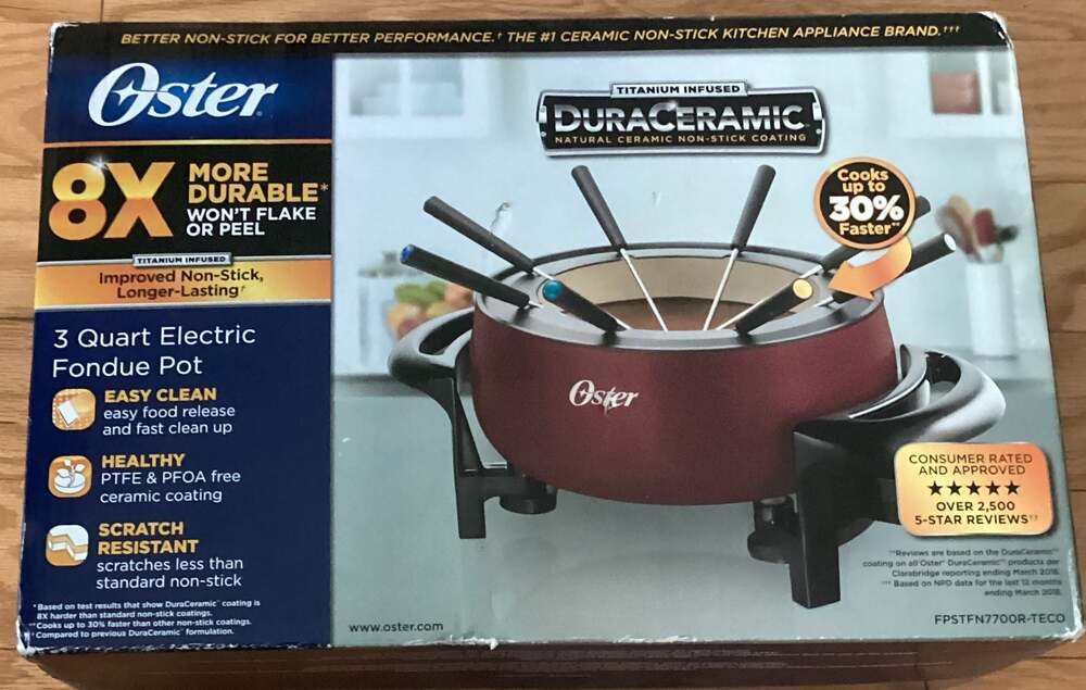 Oster DuraCeramic 3 Quart Electric Fondue Pot